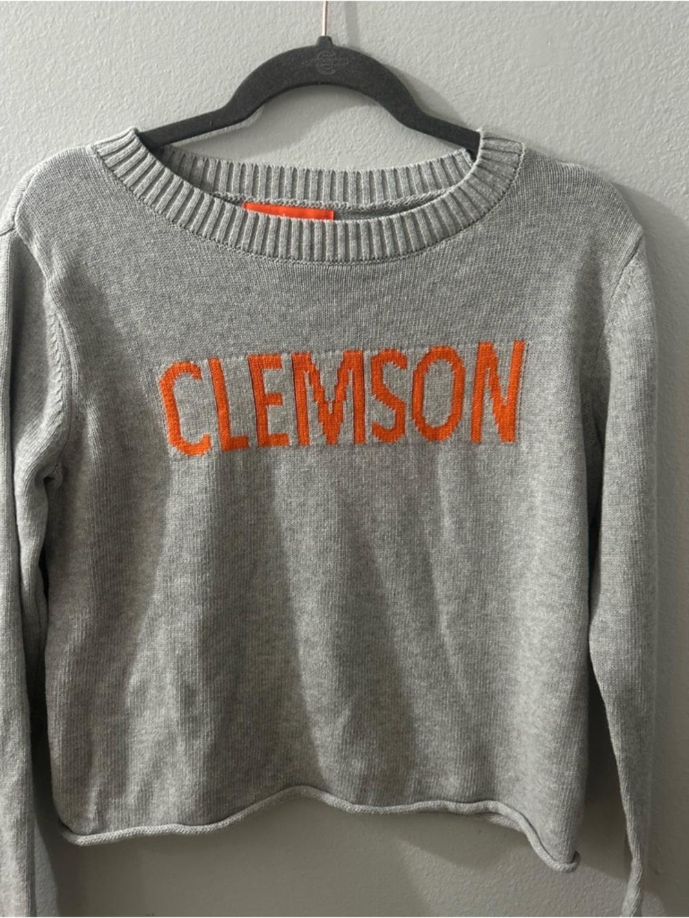 Clemson Tigers Ladies  Sweater 100% Cotton Size   Small By True Orange Boutique